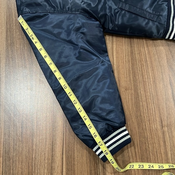 Yankee White & Blue Bomber Jacket MLB by JH Design Size S (5-6) Kids - Picture 15 of 15